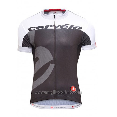 2016 Abbigliamento Ciclismo Castelli Cervelo e Bianco e Grigio Manica Corta e Salopette
