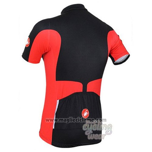 2016 Abbigliamento Ciclismo Castelli Nero Rosso Manica Corta e Salopette
