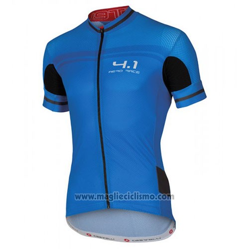 2016 Abbigliamento Ciclismo Castelli Nero e Celeste Manica Corta e Salopette