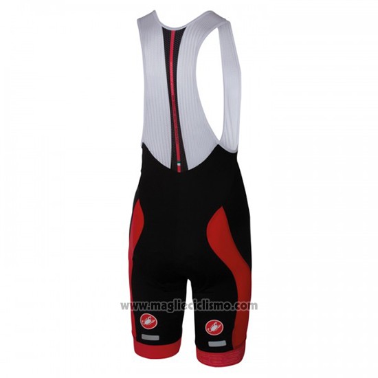 2016 Abbigliamento Ciclismo Castelli Rosso Bianco Manica Corta e Salopette