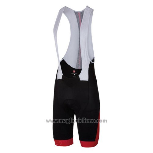 2016 Abbigliamento Ciclismo Castelli Rosso e Bianco Manica Corta e Salopette