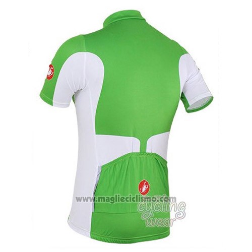 2016 Abbigliamento Ciclismo Castelli Verde e Bianco Manica Corta e Salopette
