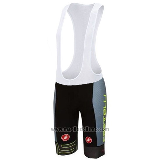 2016 Abbigliamento Ciclismo Castelli Verde e Grigio Manica Corta e Salopette