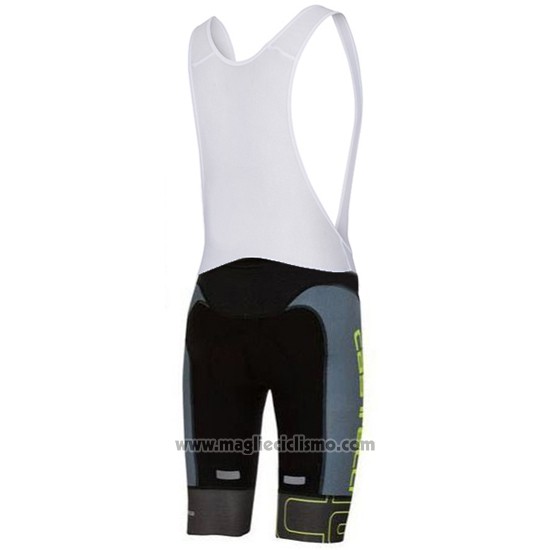 2016 Abbigliamento Ciclismo Castelli Verde e Grigio Manica Corta e Salopette
