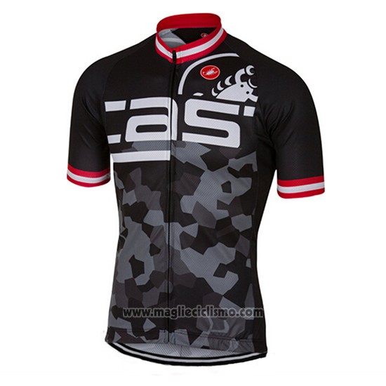 2017 Abbigliamento Ciclismo Castelli Aceso Nero Manica Corta e Salopette
