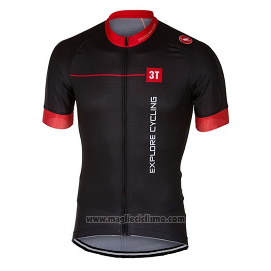 2017 Abbigliamento Ciclismo Castelli Aceso Nero e Rosso Manica Corta e Salopette