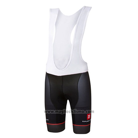 2017 Abbigliamento Ciclismo Castelli Aceso Nero e Rosso Manica Corta e Salopette