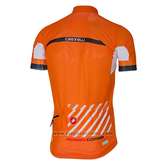 2017 Abbigliamento Ciclismo Castelli Arancione Manica Corta e Salopette
