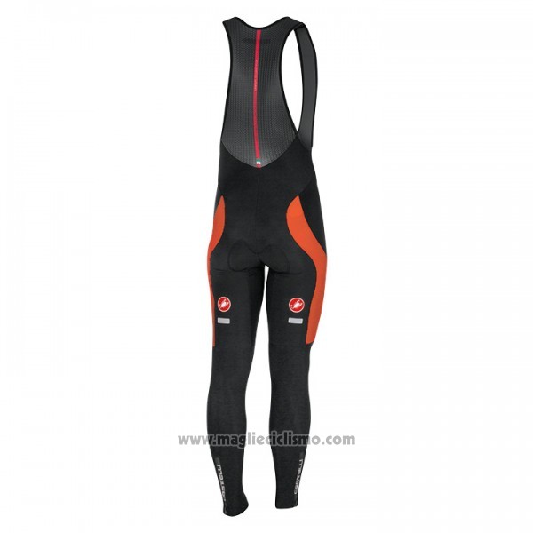 2017 Abbigliamento Ciclismo Castelli Arancione e Nero Manica Lunga e Salopette