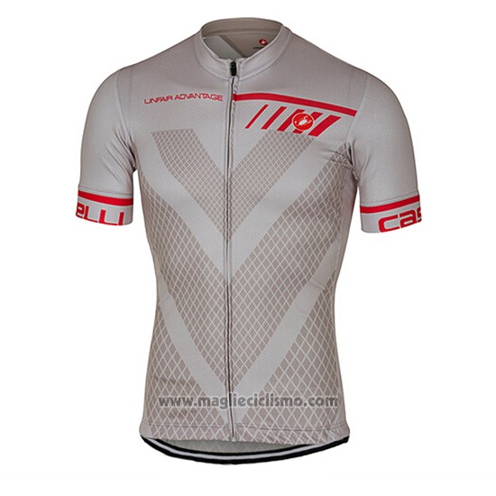 2017 Abbigliamento Ciclismo Castelli Argentato Manica Corta e Salopette