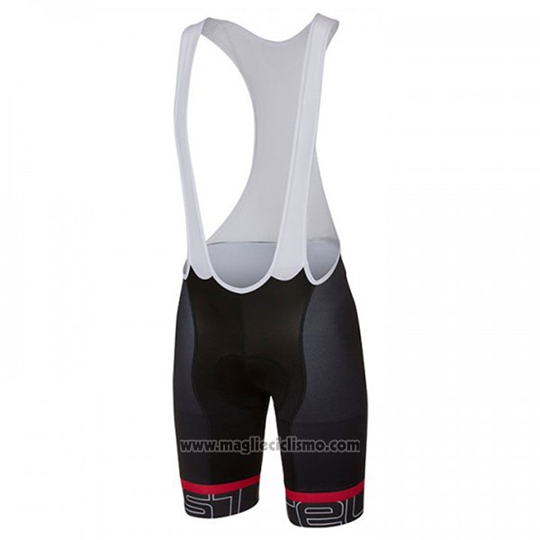 2017 Abbigliamento Ciclismo Castelli Attacco Nero Manica Corta e Salopette