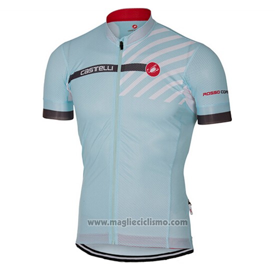 2017 Abbigliamento Ciclismo Castelli Azzurro Manica Corta e Salopette