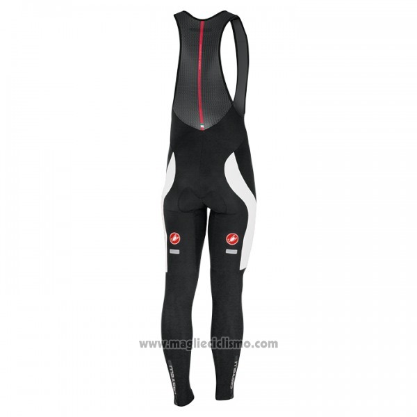 2017 Abbigliamento Ciclismo Castelli Bianco e Rosso Manica Lunga e Salopette