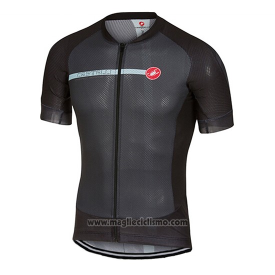2017 Abbigliamento Ciclismo Castelli Chiaro Nero Manica Corta e Salopette