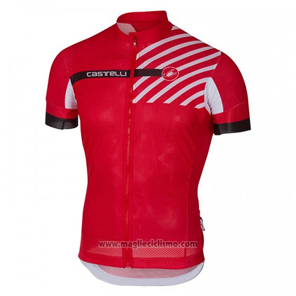 2017 Abbigliamento Ciclismo Castelli Free Ar Rosso Manica Corta e Salopette