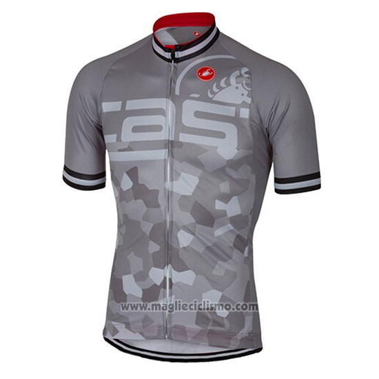 2017 Abbigliamento Ciclismo Castelli Grigio Manica Corta e Salopette