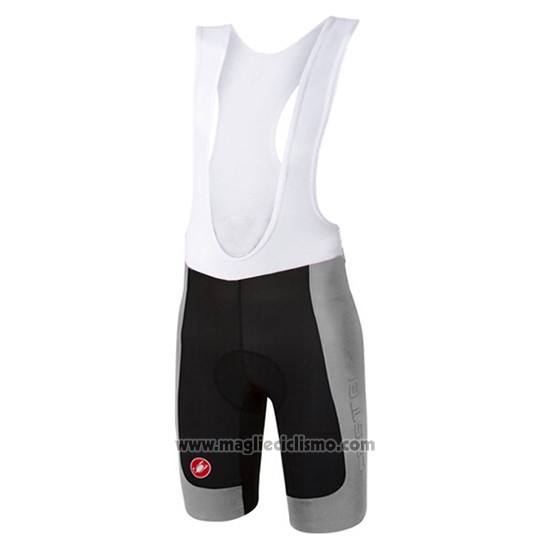 2017 Abbigliamento Ciclismo Castelli Grigio Manica Corta e Salopette