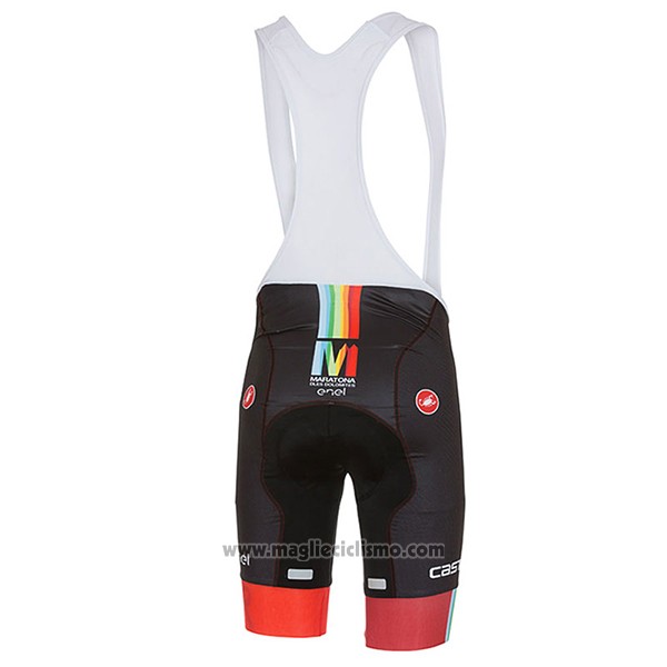 2017 Abbigliamento Ciclismo Castelli Maratone Rosso Manica Corta e Salopette