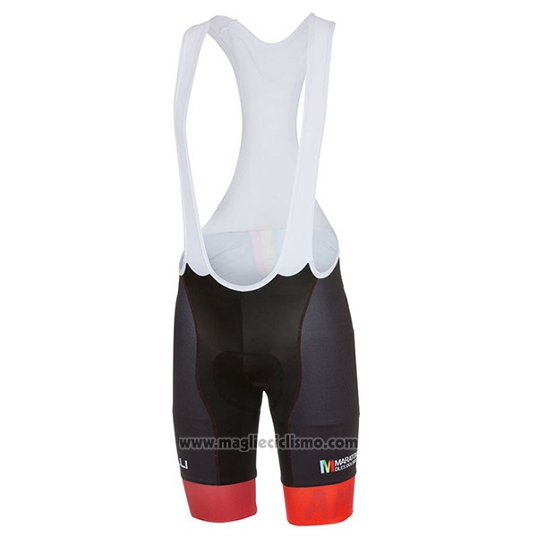 2017 Abbigliamento Ciclismo Castelli Maratone Rosso e Nero Manica Corta e Salopette