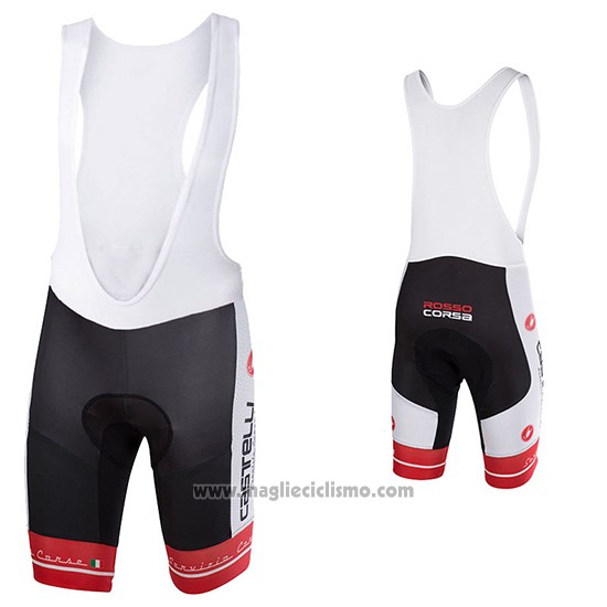 2017 Abbigliamento Ciclismo Castelli Nero e Bianco Manica Corta e Salopette