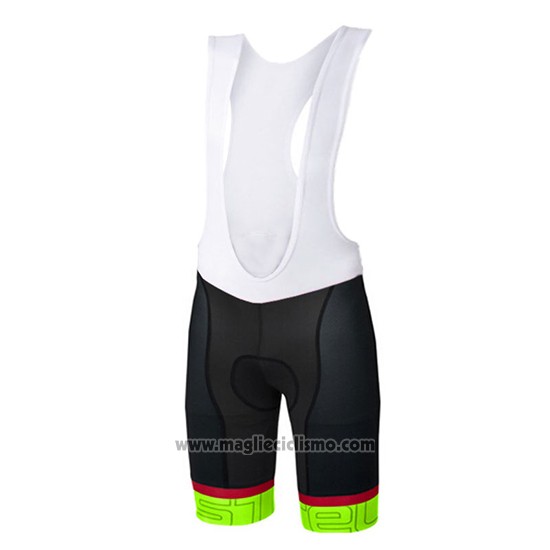 2017 Abbigliamento Ciclismo Castelli Verde Manica Corta e Salopette