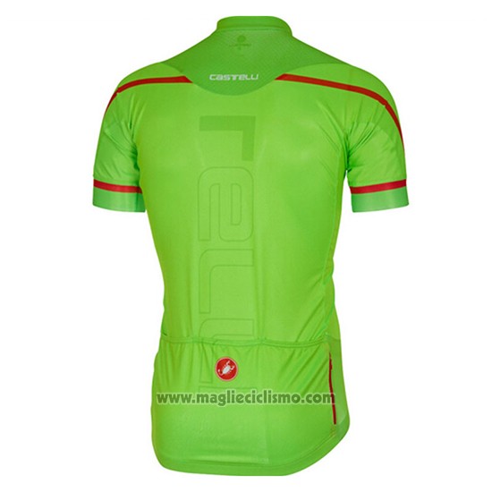 2017 Abbigliamento Ciclismo Castelli Verde Manica Corta e Salopette