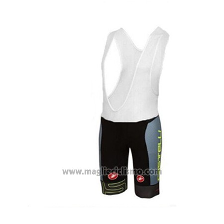 2017 Abbigliamento Ciclismo Castelli Verde e Nero Manica Corta e Salopette