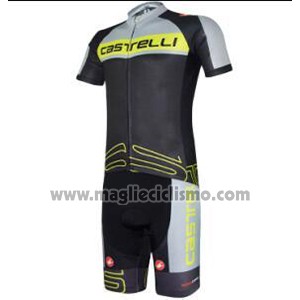 2017 Abbigliamento Ciclismo Castelli Verde e Nero Manica Corta e Salopette