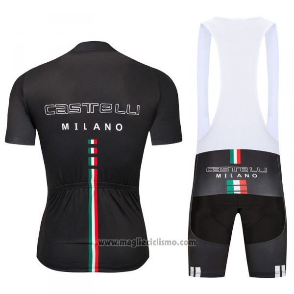 2018 Abbigliamento Ciclismo Castelli Nero Manica Corta e Salopette