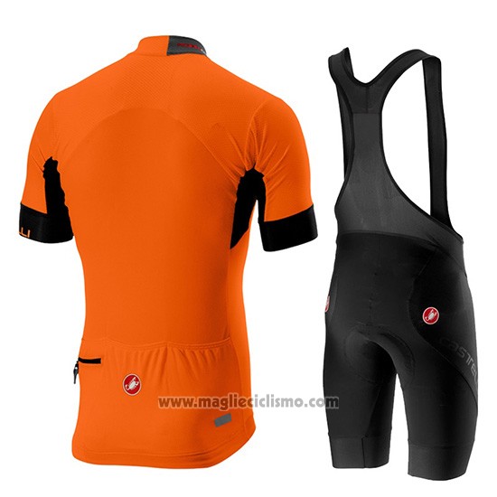 2019 Abbigliamento Ciclismo Castelli Aero Race Arancione Manica Corta e Salopette