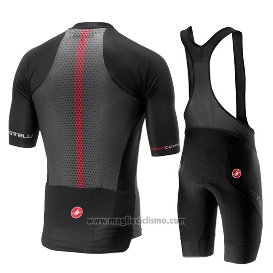 2019 Abbigliamento Ciclismo Castelli Aero Race Nero Manica Corta e Salopette