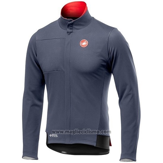 2019 Abbigliamento Ciclismo Castelli DE Grigio Rosso Manica Lunga e Salopette
