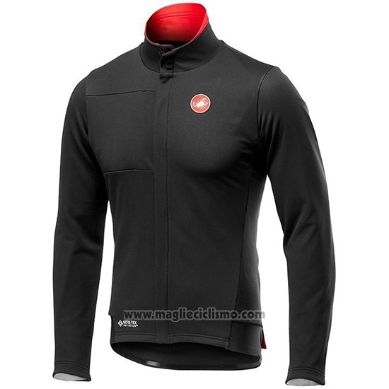 2019 Abbigliamento Ciclismo Castelli DE Nero Rosso Manica Lunga e Salopette