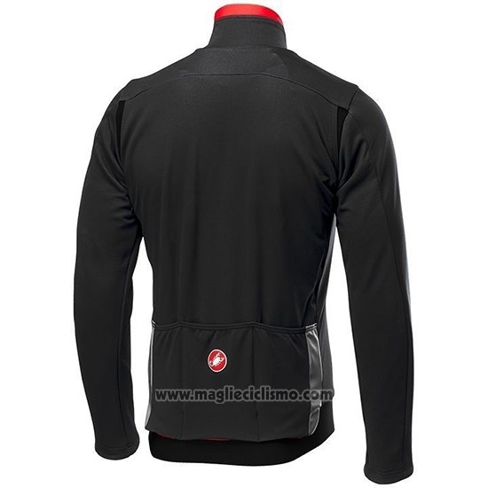 2019 Abbigliamento Ciclismo Castelli DE Nero Rosso Manica Lunga e Salopette