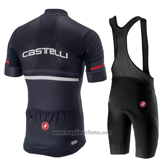2019 Abbigliamento Ciclismo Castelli Free AR 4.1 Nero Manica Corta e Salopette