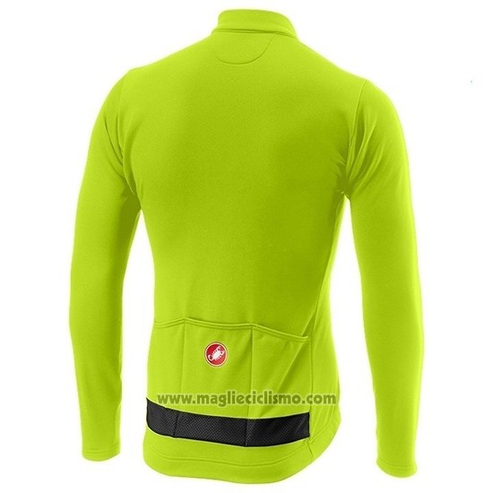 2019 Abbigliamento Ciclismo Castelli Puro 3 Verde Nero Manica Lunga e Salopette