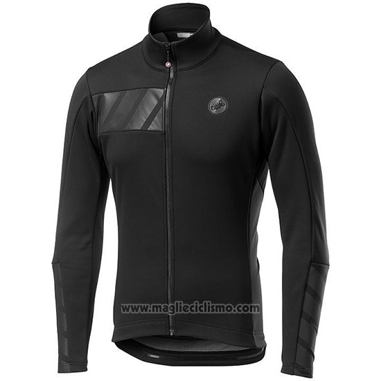 2019 Abbigliamento Ciclismo Castelli Raddoppia 2 Nero Manica Lunga e Salopette