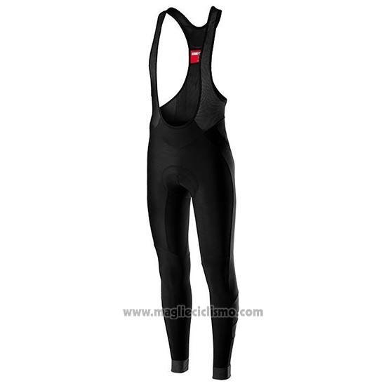 2019 Abbigliamento Ciclismo Castelli Raddoppia 2 Nero Manica Lunga e Salopette