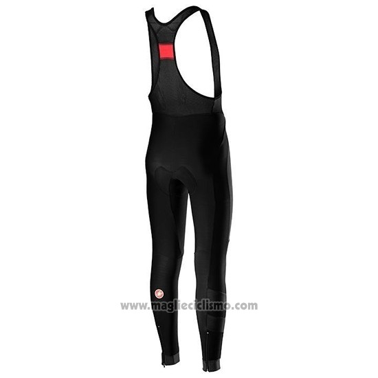 2019 Abbigliamento Ciclismo Castelli Raddoppia 2 Nero Manica Lunga e Salopette