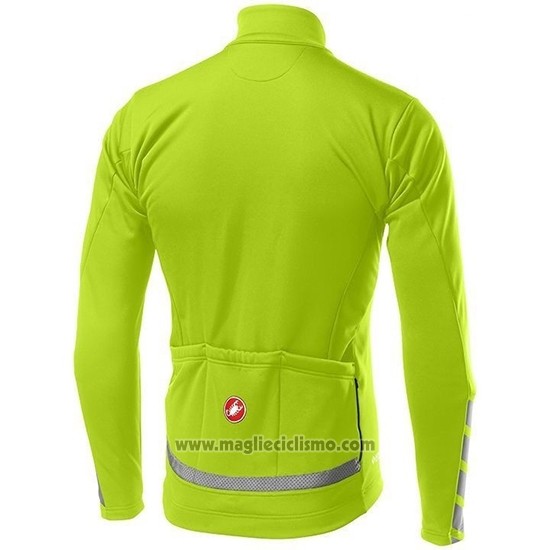 2019 Abbigliamento Ciclismo Castelli Raddoppia 2 Verde Argentato Manica Lunga e Salopette
