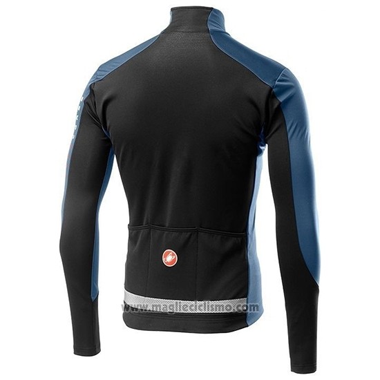 2019 Abbigliamento Ciclismo Castelli TRAS Blu Arancione Manica Lunga e Salopette