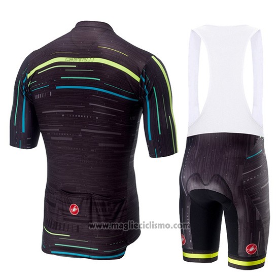 2019 Abbigliamento Ciclismo Castelli Tabula Rasa Nero Manica Corta e Salopette