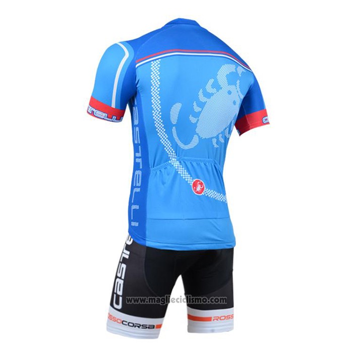 2020 Abbigliamento Ciclismo Castelli Blu Manica Corta e Salopette