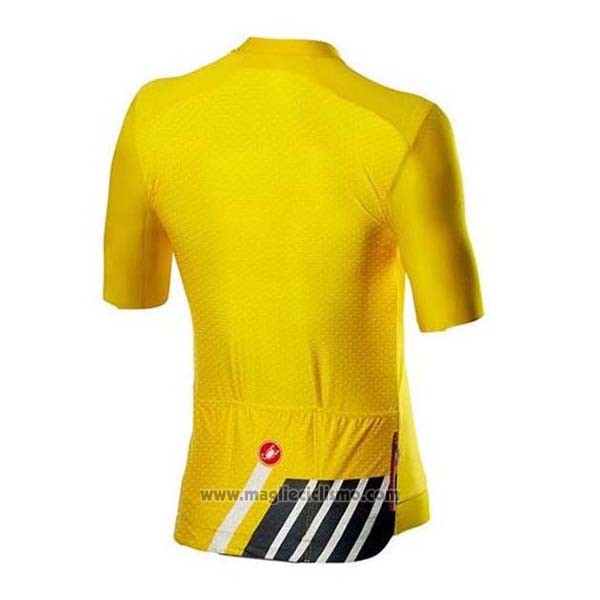 2020 Abbigliamento Ciclismo Castelli Giallo Nero Manica Corta e Salopette