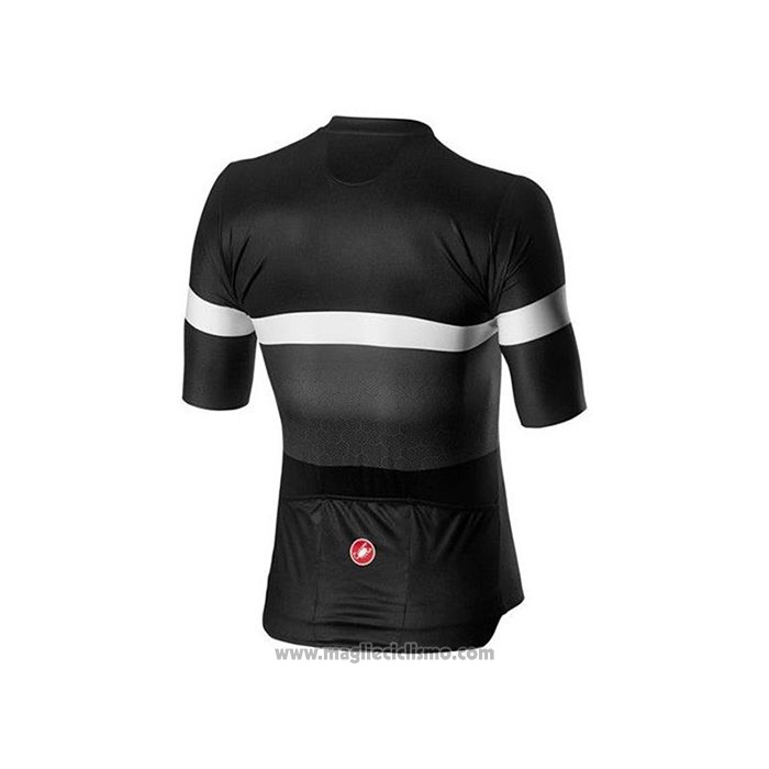 2020 Abbigliamento Ciclismo Castelli Nero Bianco Manica Corta e Salopette