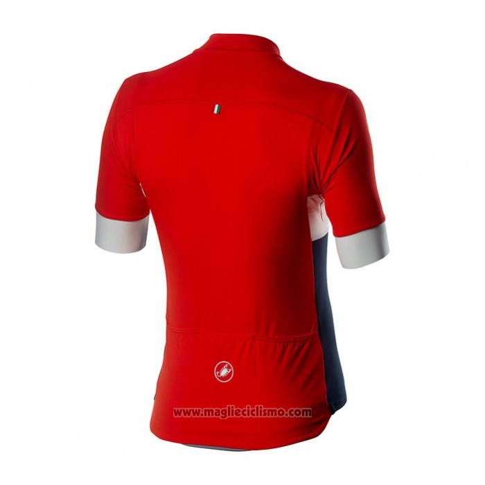 2020 Abbigliamento Ciclismo Castelli Rosso Blu Manica Corta e Salopette