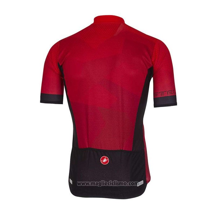 2020 Abbigliamento Ciclismo Castelli Rosso Manica Corta e Salopette
