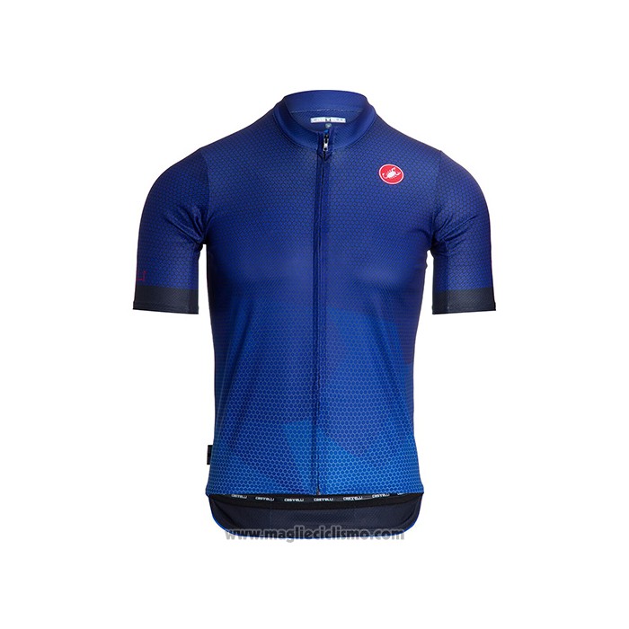 2021 Abbigliamento Ciclismo Castelli Aceso Blu Manica Corta e Salopette