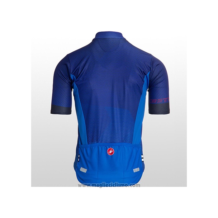 2021 Abbigliamento Ciclismo Castelli Aceso Blu Manica Corta e Salopette