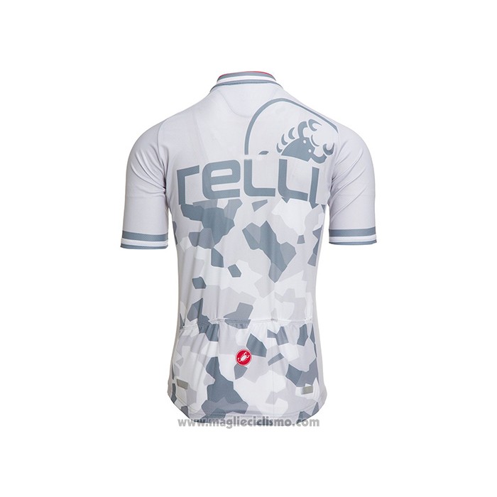 2021 Abbigliamento Ciclismo Castelli Bianco Grigio Manica Corta e Salopette